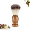 BIUDECO Facial Hair Razor Salon Tool Men Beard Brush Fine Nylon Hair Wooden Handle view 4