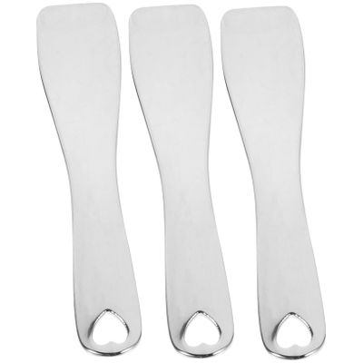 BIUDECO 3pcs Scoop Spoon for Face Cream Makeup Spoon Eye Massage Tool Zinc Alloy Compact Beauty