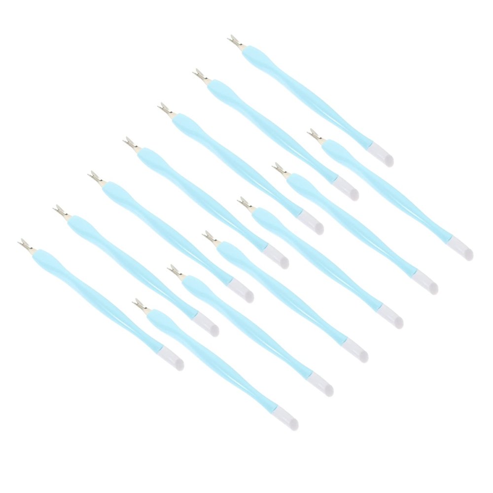 Didiseaon Essential Manicure Set 15pcs Dead Skin Forks Cuticle Trimmer Pushers for Nail Art and Nail Care