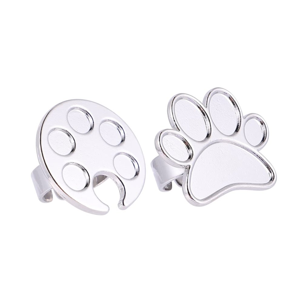 2Pcs Silver Alloy Nail Colour Tray for Home and Store Use