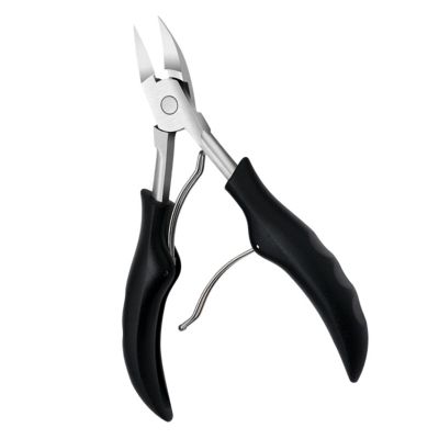 Dioche Cuticle Trimmer, Ingrown Toenail Removal Kit Stainless Steel and ABS Ingrown Toenail Set, BlackBlueRed with 1 Ingrown Toenail Set Nail Clippers for Seniors, Grip (Black)
