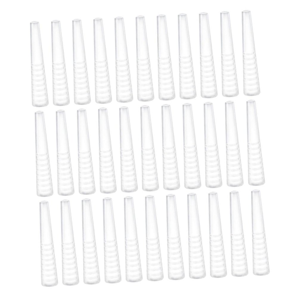 Baluue 50pcs Transparent Tweezers Covers for Eyelash Extensions Essential Protector Caps for Eyelash Tweezers Lightweight Easy to Use for Professionals and Beginners