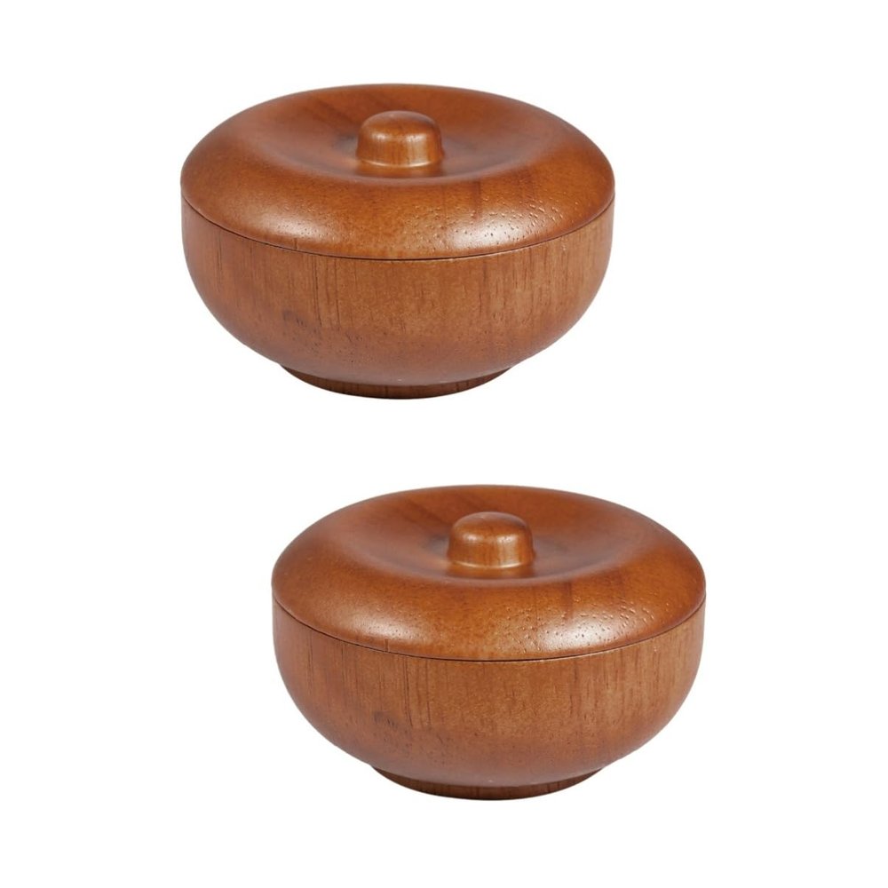 Baluue 2 Pcs Men's Shaving Bowl with Lid Shave Bowl Set for Men Size for Home or Barber Shop