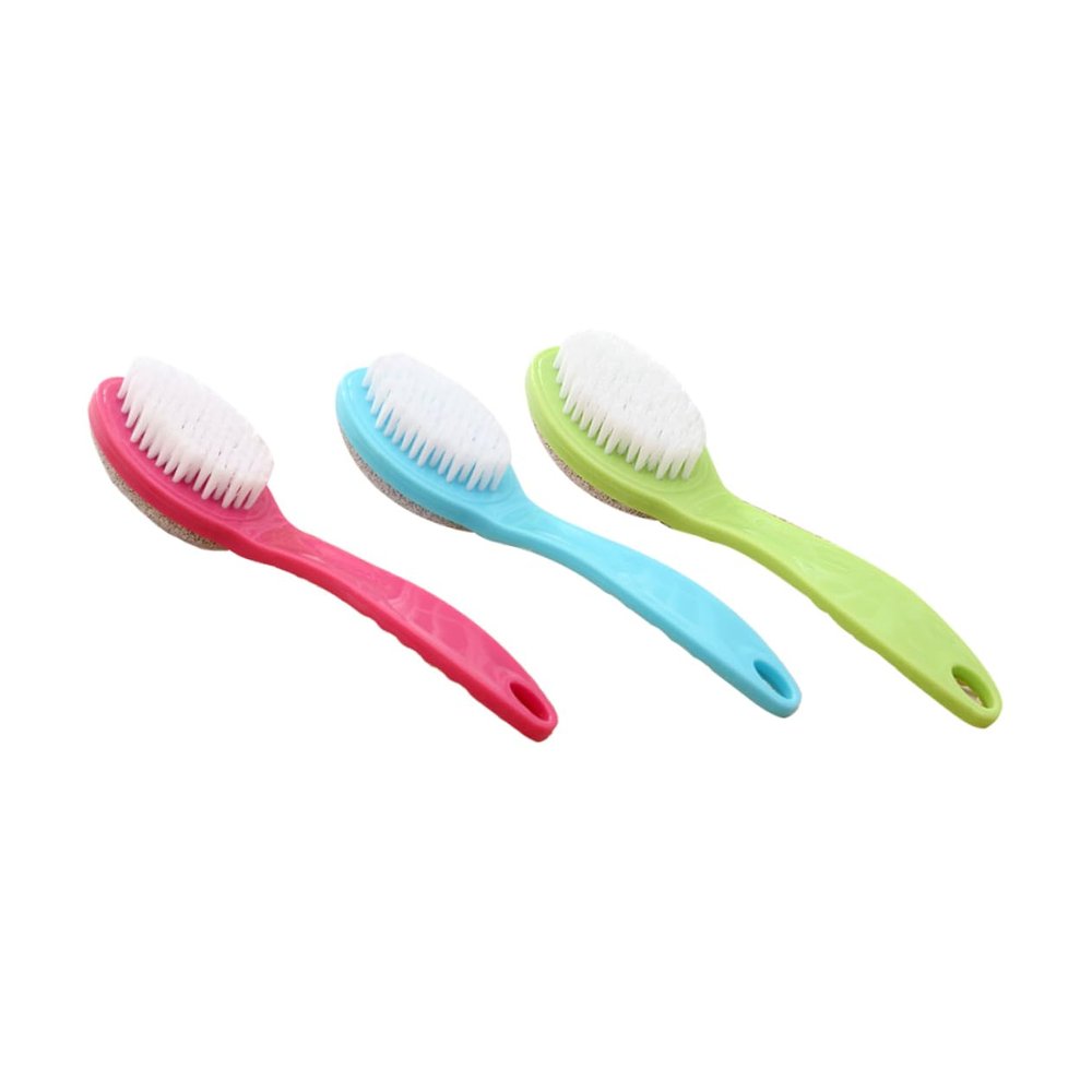 IWOWHERO 3pcs Multifunctional Feet Files for Dead Skin Removal Ergonomic Pedicure Scrubber Rosy Blue Green Safe Callus Remover for Soft Feet Care
