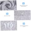 IWOWHERO 2pcs Quick Dry Hair Drying Towels Ultra-Absorbent Bath Caps for Fast Water Absorption Lightweight for Home Travel and Gym Use Grey Stripes view 2