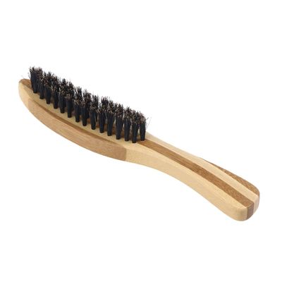 Outanaya Hair Brush Men's Beard Brush for Mustache Beard Styling Anti-static Natural Wood Handle Travel-friendly
