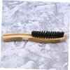 Outanaya Hair Brush Men's Beard Brush for Mustache Beard Styling Anti-static Natural Wood Handle Travel-friendly view 4