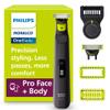 Philips Norelco OneBlade Pro 360 Face + Body, Electric Shaver, Beard Trimmer and Body Groomer, with 360 Blade Technology, 14-Length Precision Comb, Body Kit, Soft Pouch, Model QP6542/70 view 1