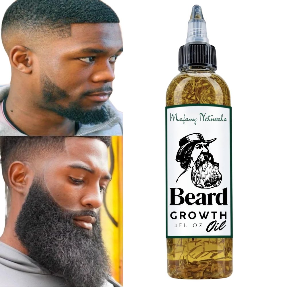 Unique Formulas Beard Growth Oil, Rapid Beard Thickening, Plant Based Beard Growth Oil, Mean Beard Care, 4 FL OZ