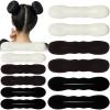 12Pcs Magic Hair Bun Maker Foam Sponge Buns Shaper Lazy Hair Curler Bun Clips French Deft Maker Flexible Chignon Donut Quick Twister Hair Styling Accessories for Women Girls (6 Large, 6 Small) view 1