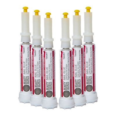 Beauty Secrets Drip & Clog Proof Nail Glue, 6 Pack