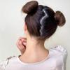 6Pcs Pearl Hair Bun Makers Lazy Curler Clips Magic Hair Styler Black Sponge French Deft Maker Flexible Chignon Donut Quick Twister Hair Styling Accessories for Women Girls view 4