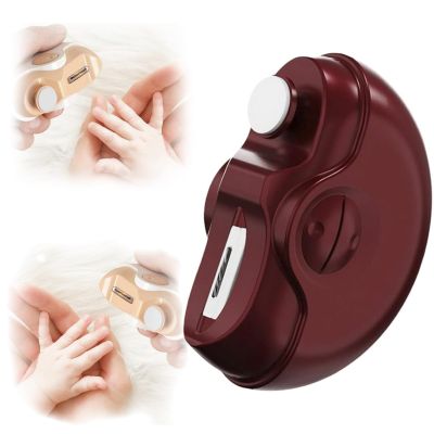 2 in 1 Electric Polishing Automatic Nail Clippers,2-Speed Adjustable Electric Nail TrimmerElectric Nail Clipper,Nail Trimmer for Seniors, Kids, AdultsRed