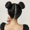 10Pcs Hair Bun Maker Black Lazy Hair Curler Bun Clips French Deft Maker Snap Roll Sponge Flexible Chignon Donut Quick Twister Hair Styling Accessories for Women Girls view 4