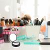 Baluue 2pcs Portable Makeup Powder Container Reusable Powder Puff Box Mirror Diy Case for Travel Daily Use view 2