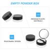 Baluue 2pcs Portable Makeup Powder Container Reusable Powder Puff Box Mirror Diy Case for Travel Daily Use view 3