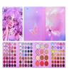 105 Color Eyeshadow Tray Four Fold Bead matte eyeshadow - High gloss blush tray (117 color purple elf) view 1