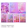 105 Color Eyeshadow Tray Four Fold Bead matte eyeshadow - High gloss blush tray (117 color purple elf) view 2