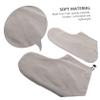 Didiseaon Comfortable Paraffin Wax Therapy Foot Covers Reusable Soft Foot Wraps with Elastic Band for Moisturizing Treatment and Beauty Care Gray view 2