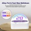 ThermaWax Paraffin Wax Machine | Auto Lid for Hands, Feet & Elbows |20-Minute Quick Melt |Precision Temperature Control | Includes 8 Refills(4-Peach, 4-Lavender),Cotton Gloves,Booties,Brush, & Spatula view 3