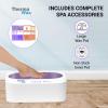 ThermaWax Paraffin Wax Machine | Auto Lid for Hands, Feet & Elbows |20-Minute Quick Melt |Precision Temperature Control | Includes 8 Refills(4-Peach, 4-Lavender),Cotton Gloves,Booties,Brush, & Spatula view 4