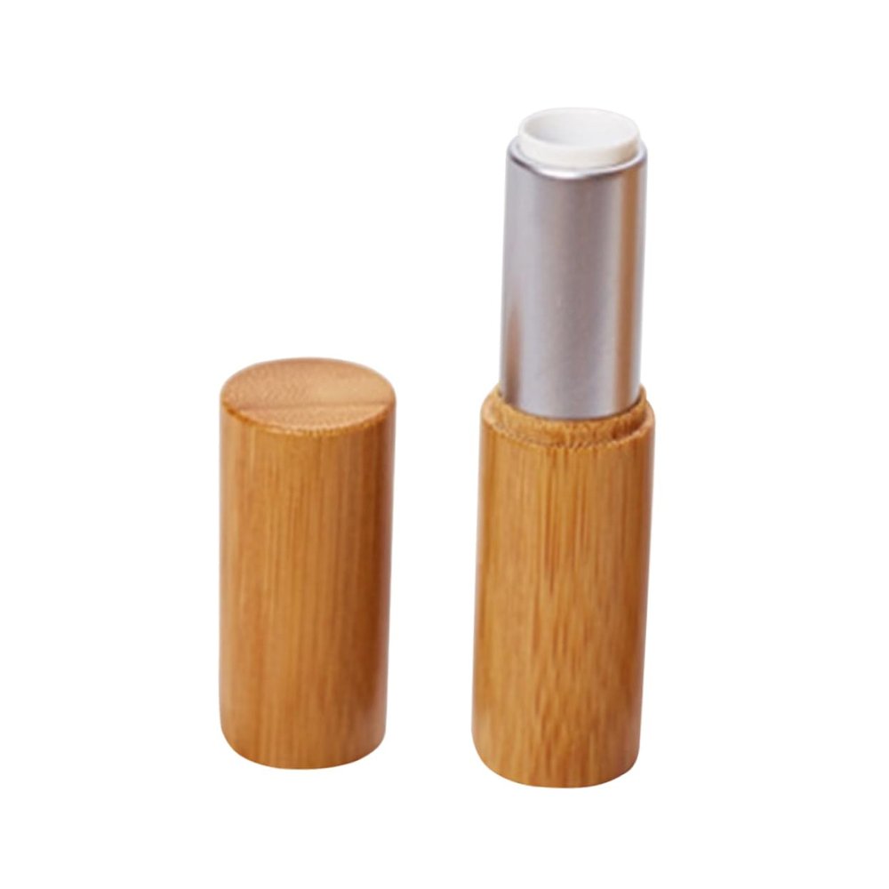 BIUDECO Travel Containers for Lip Balm Makeup Container Empty Lip Balm Tubes Bamboo Lipstick Tube