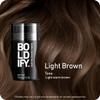 BOLDIFY Hair Fibers (12.5g) - Fill In Thinning and Fine Hair for an Instantly Fuller, Thicker Look - 14 Shades for Women & Men - Light Brown view 2