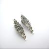 2 extra tiny small silver metal filigree alligator hair clip fine thin hair view 1