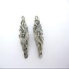 2 extra tiny small silver metal filigree alligator hair clip fine thin hair view 2