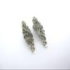 2 extra tiny small silver metal filigree alligator hair clip fine thin hair view 3