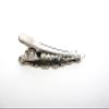 2 extra tiny small silver metal filigree alligator hair clip fine thin hair view 4