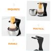 Baluue 1set Beard Brush Shaving Kit Shaving Cup and Stand Portable Men's Grooming Essentials for Daily Use Black Set view 3
