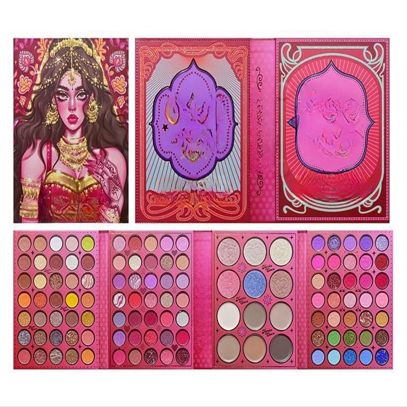 105 Color Eyeshadow Tray Four Fold Bead matte eyeshadow - High gloss blush tray (117 color Annabelle)