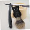 NOLITOY Hair Shaving Brush for Men Beard Cleaning Tool Hard Bristle Traditional Wet Shaving view 3