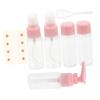 IWOWHERO 7pcs Refillable Travel Bottles Set Leakproof Squeezable Toiletry Containers for Shampoo Lotion Wash Pearlescent Pink Travel Tube Collection view 1