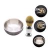 Baluue 2pcs Shaving Brush and Bowl Set for Men Ergonomic Design for Comfortable Grip Gentle Nylon Hair for Smooth Lathering for Traditional Wet Shaving for Fathers and Friends view 3