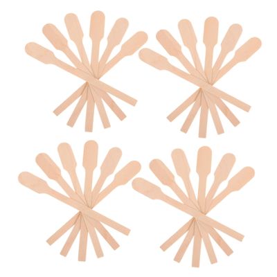 FOMIYES 100pcs Dual-head Wooden Waxing Sticks for Eyebrow Lip and Nose Hair Removal Durable Applicator Spatulas for Facial Waxing Versatile Beauty Tool