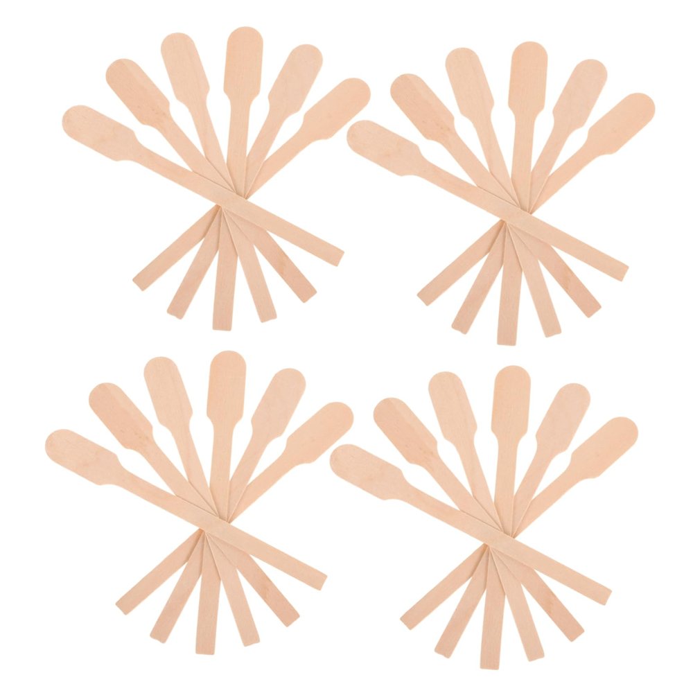 FOMIYES 100pcs Dual-head Wooden Waxing Sticks for Eyebrow Lip and Nose Hair Removal Durable Applicator Spatulas for Facial Waxing Versatile Beauty Tool