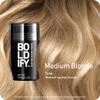 BOLDIFY Hair Fibers (12.5g) - Fill In Thinning and Fine Hair for an Instantly Fuller, Thicker Look - 14 Shades for Women & Men - Medium Blonde view 2