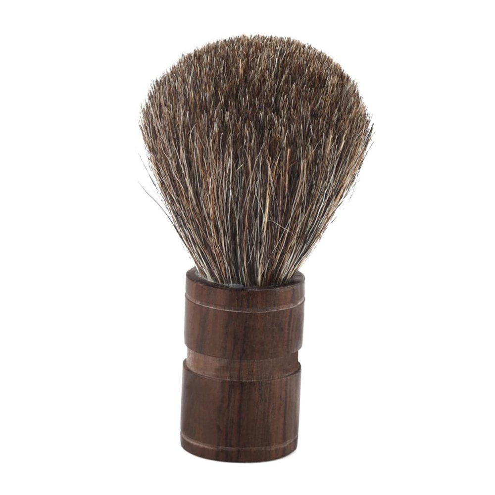 IWOWHERO Fine Bristle Beard Brush for Men Custom Mustache Goatee Shaver Boar Bristle Hair Cleaning Tool Wooden Handle for Travel