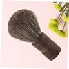 IWOWHERO Fine Bristle Beard Brush for Men Custom Mustache Goatee Shaver Boar Bristle Hair Cleaning Tool Wooden Handle for Travel view 2