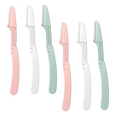 Baluue 18pcs Women's Eyebrow Razor Portable Makeup Trimmer for Gentle Shaving Non-slip Design for Travel