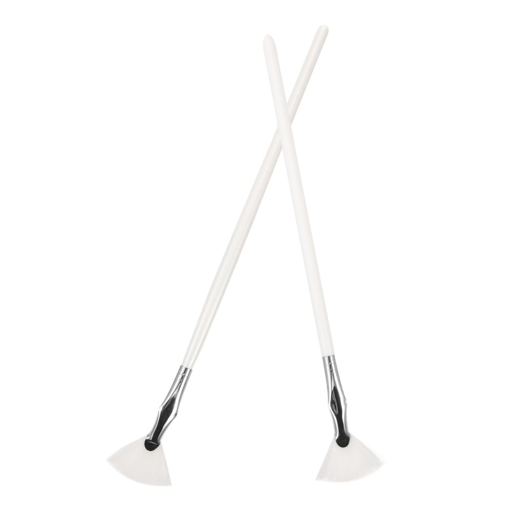 BIUDECO 2pcs Curved Fan Eyelash Brush Makeup Brushes for Precise Lower Lash and Eyebrow Application Lightweight and Portable Tools for Eye Makeup