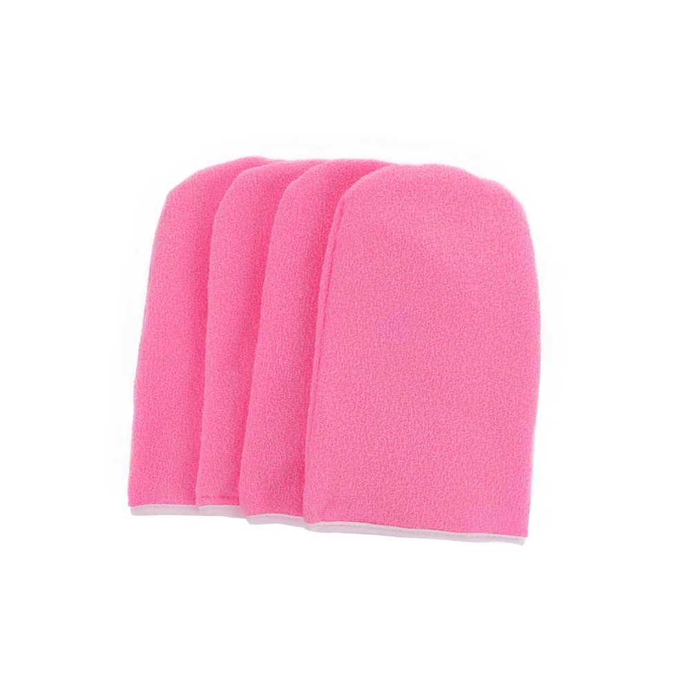 MERRYHAPY 2pairs Paraffin Wax Gloves Thick Mitts for Hand Treatment Insulated Moisturizing Bath Mitts for Women Pink