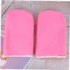 MERRYHAPY 2pairs Paraffin Wax Gloves Thick Mitts for Hand Treatment Insulated Moisturizing Bath Mitts for Women Pink view 4