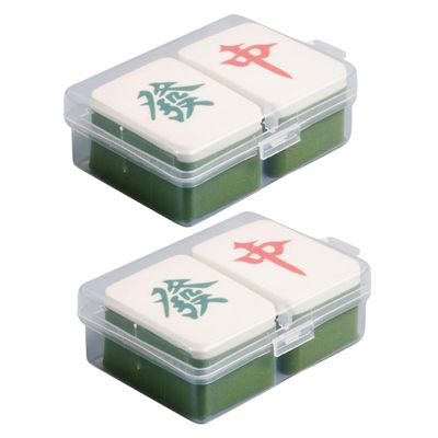 TOVINANNA 4pcs Mahjong-shaped Makeup Powder Puff Travel Beauty Applicators for Loose Powder Foundation and Concealer Dual Use Wet Dry Sponge for Effortless Makeup Application