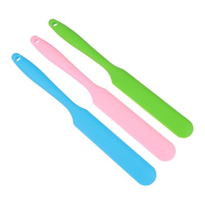 Baluue 3pcs Silicone Sticks Non-stick Hair Removal Applicators for Body Legs Face and Eyebrows Bright Reusable Scrapers for Easy Cleaning and Comfortable Grip