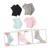 OHPHCALL 4pairs Moisturizing Heel Socks for Cracked Heels Open Toe Gel Socks for Dry Feet Soft Blend for Unisex Design view 3