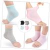 OHPHCALL 4pairs Moisturizing Heel Socks for Cracked Heels Open Toe Gel Socks for Dry Feet Soft Blend for Unisex Design view 4