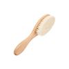 IWOWHERO Dense Wool Beard Brush Curved Handle for Men Grooming Boys and Girls Bathing and Facial Cleaning for Use Organic Oils and Moisturizers view 1
